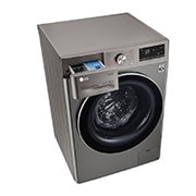 LG Πλυντήριο/Στεγνωτήριο Ρούχων 8/6kg, AI DD™, Ατμού, TurboWash™, Top Left Perspective Drawer Open, F4DV508S2PE, thumbnail 9