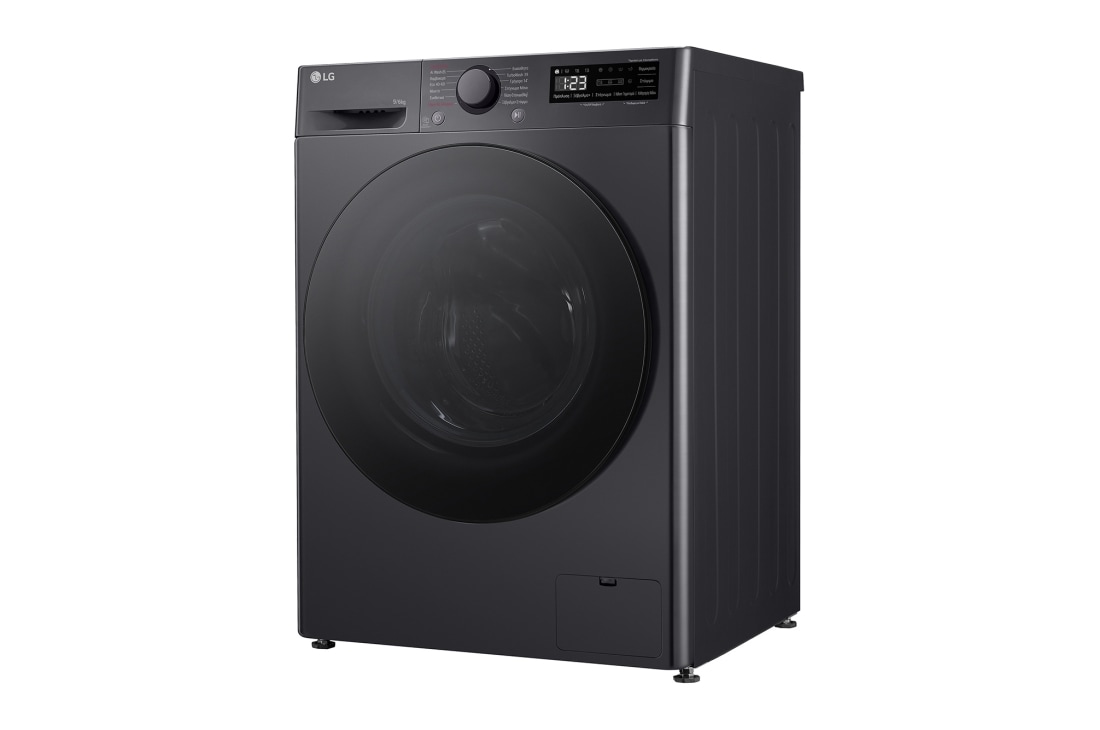 LG Πλυντήριο / Στεγνωτήριο Ρούχων 9/6kg, AI DD™, Ατμού, TurboWash 360™, προοπτική όψη από δεξιά, D4R5009TSMB, thumbnail 12