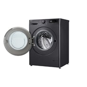 LG Πλυντήριο / Στεγνωτήριο Ρούχων 9/6kg, AI DD™, Ατμού, TurboWash 360™, προοπτική όψη από δεξιά κάτω, D4R5009TSMB, thumbnail 11