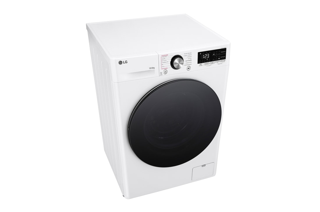 LG Πλυντήριο / Στεγνωτήριο Ρούχων 10/6kg, AI DD™, Ατμού, TurboWash 360™, κάτοψη με ανοικτό συρτάρι, D4R7010TSWB, thumbnail 8