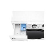 LG Πλυντήριο / Στεγνωτήριο Ρούχων 10/6kg, AI DD™, Ατμού, TurboWash 360™, κάτοψη άνω τμήματος και ελεγκτή με ανοικτό συρτάρι, D4R7010TSWB, thumbnail 7