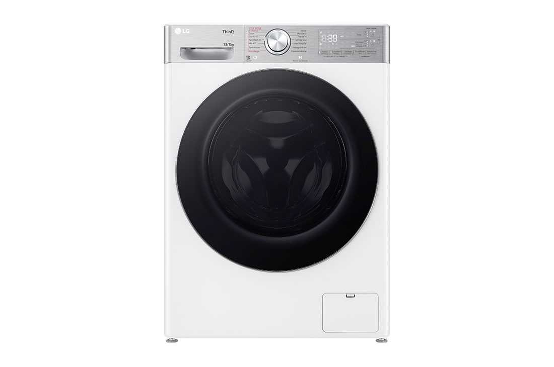 LG Πλυντήριο / Στεγνωτήριο Ρούχων 13/7kg, AI DD™, Ατμού, TurboWash 360™, Front view, D4R9513TPWC