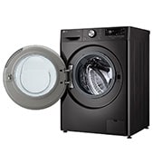 LG Πλυντήριο/Στεγνωτήριο Ρούχων 11/6kg TurboWash 360™, δεξιά όψη με ανοιχτό το μπροστινό μέρος, D4R7511TSBB, thumbnail 10