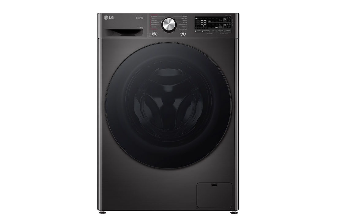 LG Πλυντήριο/Στεγνωτήριο Ρούχων 11/6kg TurboWash 360™, Μπροστινή όψη, D4R7511TSBB