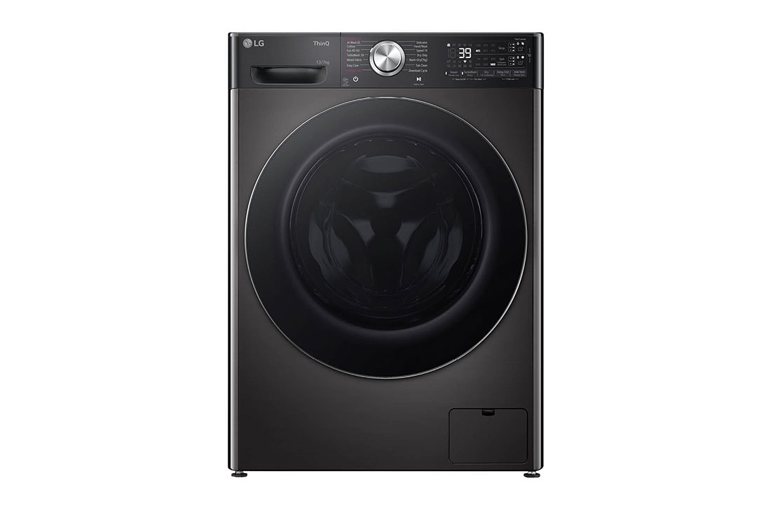 LG Πλυντήριο / Στεγνωτήριο Ρούχων 13/7kg, AI DD™, Ατμού, TurboWash 360™, Front view, D4R9513TPBC