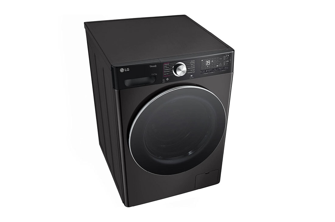 LG Πλυντήριο / Στεγνωτήριο Ρούχων 13/7kg, AI DD™, Ατμού, TurboWash 360™, Left top perspective view, D4R9513TPBC, thumbnail 8
