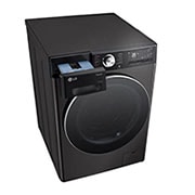 LG Πλυντήριο / Στεγνωτήριο Ρούχων 13/7kg, AI DD™, Ατμού, TurboWash 360™, Left top perspective view with detergent port open, D4R9513TPBC, thumbnail 9