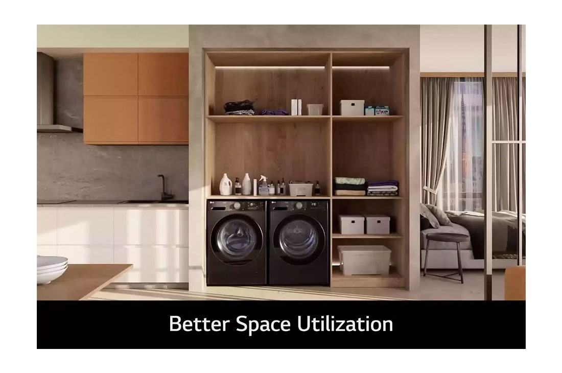 LG WashTower Πλυντήριο/Στεγνωτήριο 12/10, AIDD, Turbowash 360™, Αντλία Θερμότητας , WT1210EGF, thumbnail 9