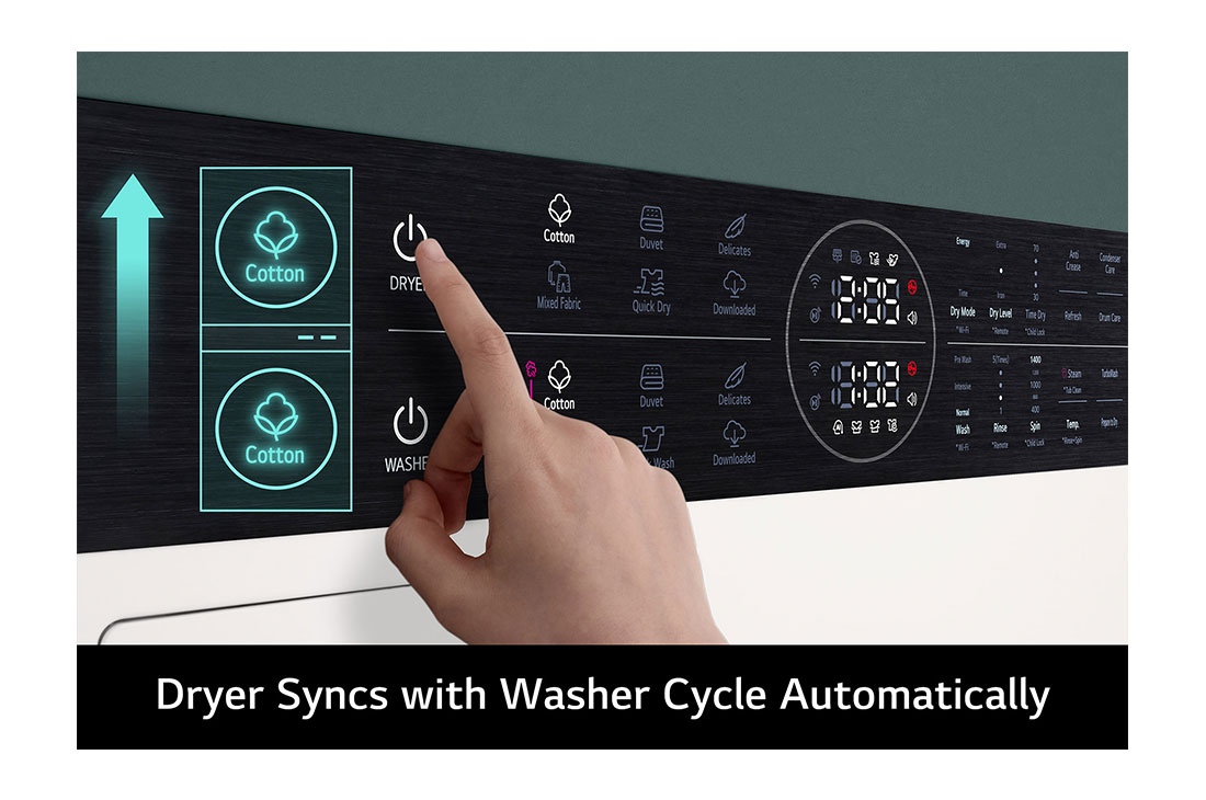 LG WashTower Πλυντήριο/Στεγνωτήριο 12/10, AIDD, Turbowash 360™, Αντλία Θερμότητας , WT1210EGF, thumbnail 11
