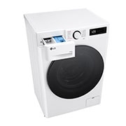LG Πλυντήριο / Στεγνωτήριο Ρούχων Slim 8/5kg, AI DD™, Ατμού, TurboWash 360™, Top Left Perspective Open detergent port, D2R50S8TSWB, thumbnail 9