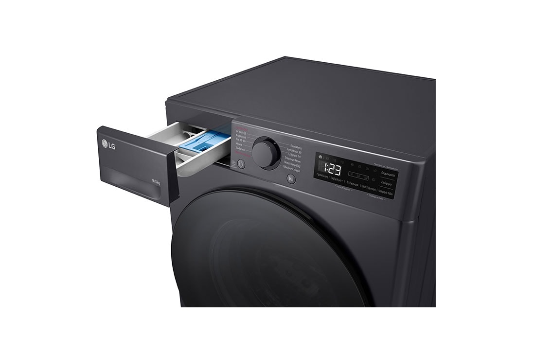 LG Πλυντήριο / Στεγνωτήριο Ρούχων Slim 9/5kg, AI DD™, Ατμού, , Detail view, D2R5009TSMB, thumbnail 6