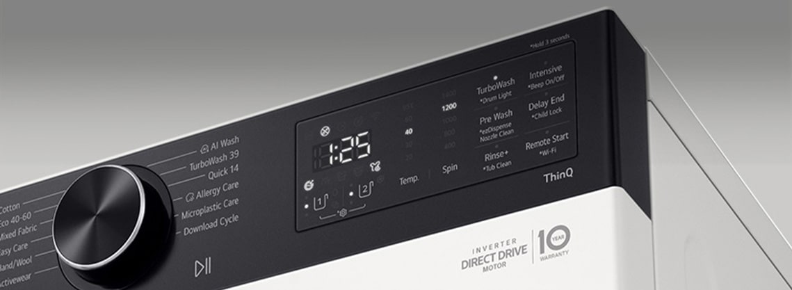 Επιλογέας και πίνακας πλυντηρίου ρούχων