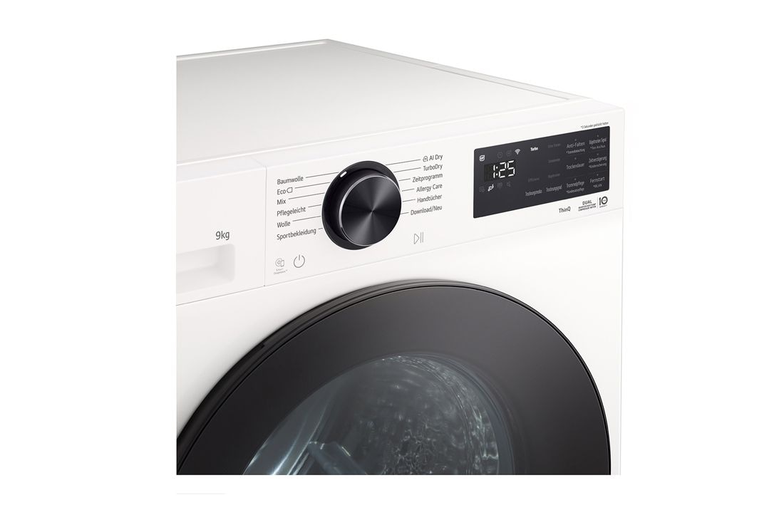 LG Στεγνωτήριο LG AI DUAL Inverter με AI Dry™, knobdisplaydetail, RHX5009TWB, thumbnail 4