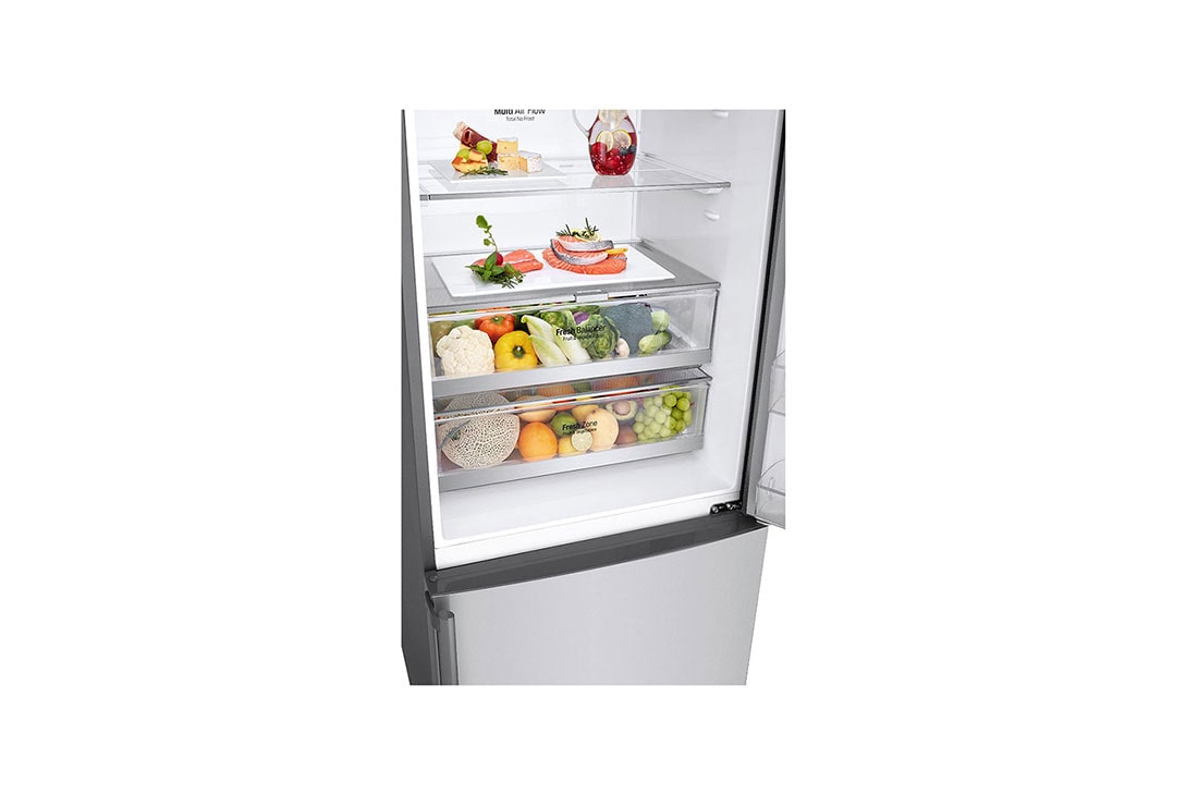 LG Ψυγειοκαταψύκτης Total No Frost 185 x 70,5 cm με βρυσάκι νερού, Drawer with food, GBF567PZCMB, thumbnail 3