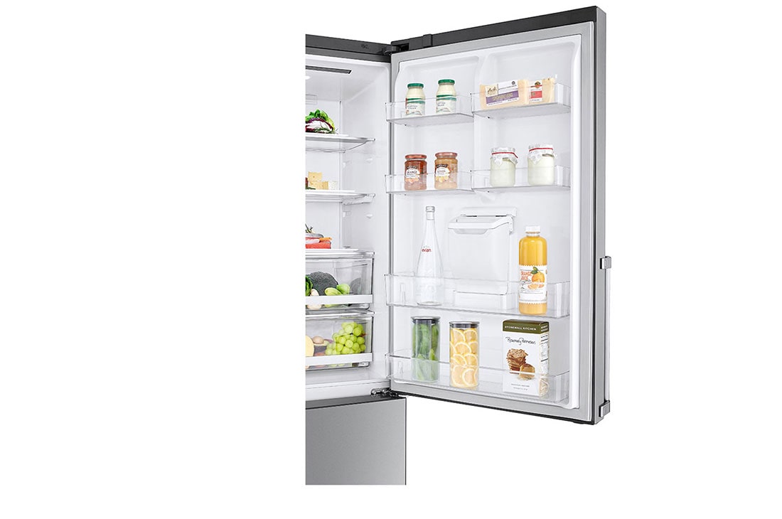 LG Ψυγειοκαταψύκτης Total No Frost 185 x 70,5 cm με βρυσάκι νερού, Top door open , GBF567PZCMB, thumbnail 6