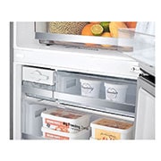 LG Ψυγειοκαταψύκτης Total No Frost 185 x 70,5 cm με βρυσάκι νερού, Drawer with food left view, GBF567PZCMB, thumbnail 5