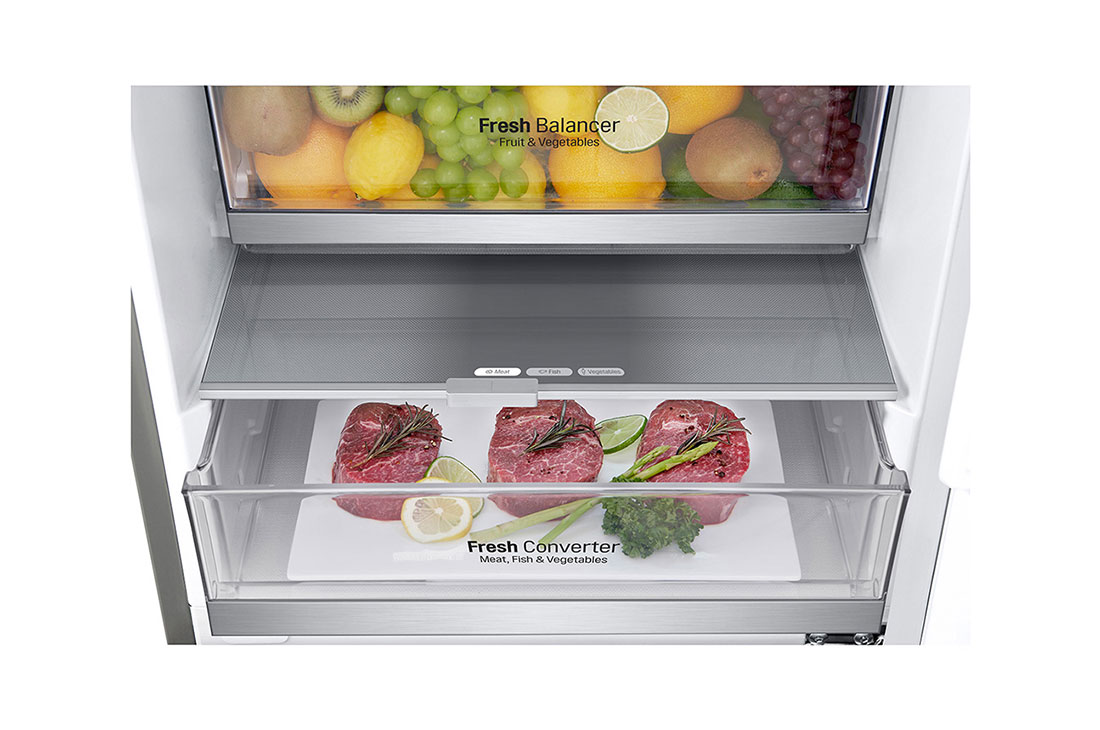 LG Ψυγειοκαταψύκτης Total No Frost 203 x 59,5 cm με βρυσάκι νερού, Fresh Converter2, GBF72NSDMN, thumbnail 7