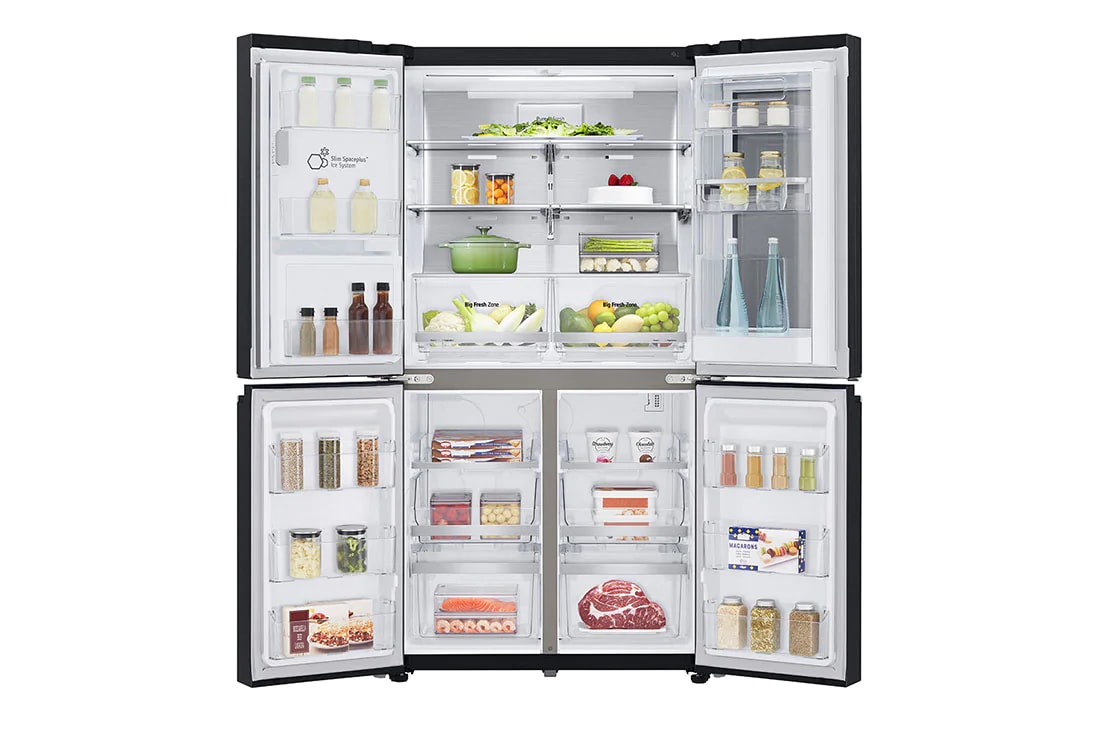 LG Ψυγείο Ντουλάπα Οριζόντιας Διάταξης (Multi Door) Total No Frost με InstaView Door-in-Door® 1793 x 91,2 cm, Μπροστινή όψη με όλες τις πόρτες ανοικτές, GMX945MC9F, thumbnail 12