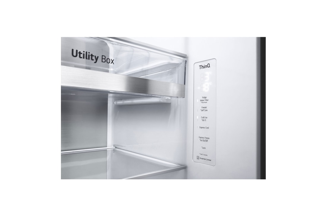 LG Ψυγείο Ντουλάπα Κάθετης Διάταξης (SxS) Total No Frost με InstaView Door-in-Door® 1790 x 91,3 cm, όψη i-micom, GSXV90MCDE, thumbnail 10