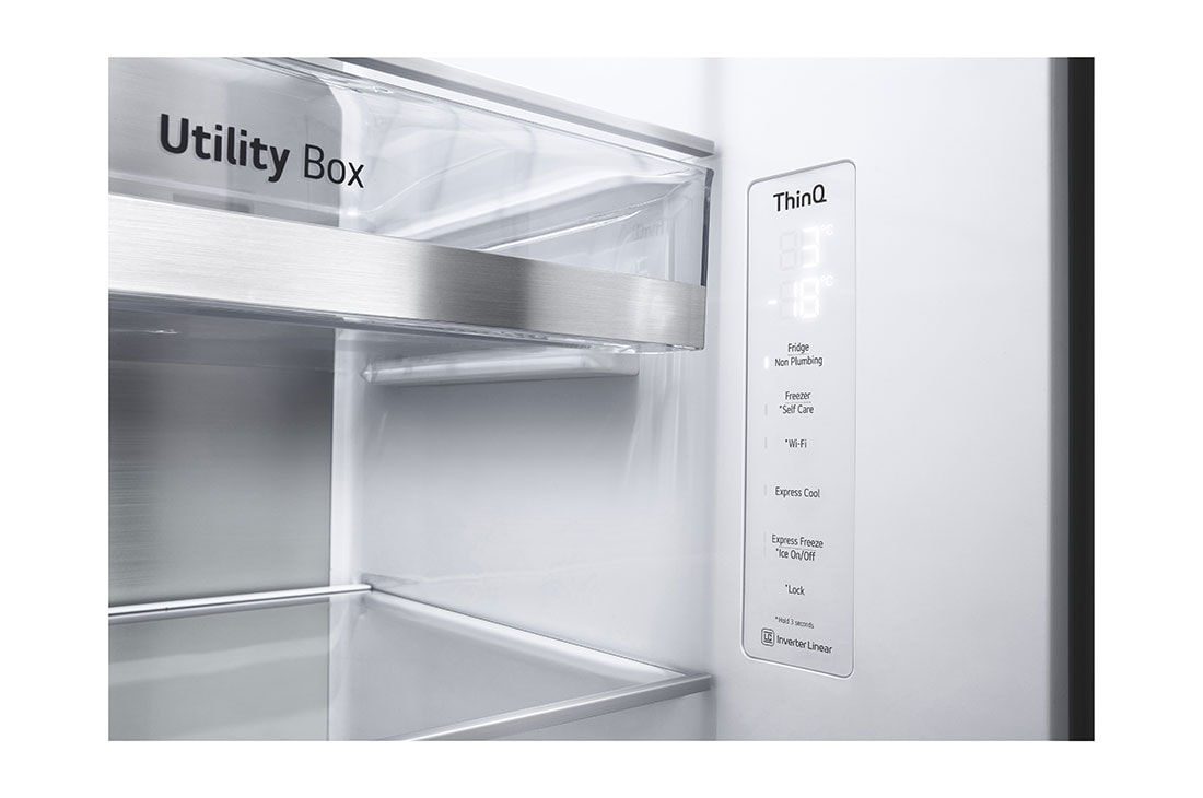 LG Ψυγείο Ντουλάπα Κάθετης Διάταξης (SxS) Total No Frost με InstaView Door-in-Door® 1790 x 91,3 cm, όψη i-micom, GSXV91BSAF, thumbnail 9