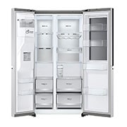 LG Ψυγείο Ντουλάπα Κάθετης Διάταξης (SxS) Total No Frost με InstaView Door-in-Door® 1790 x 91,3 cm, Μπροστινή ανοικτή όψη, GSXV91BSAF, thumbnail 10