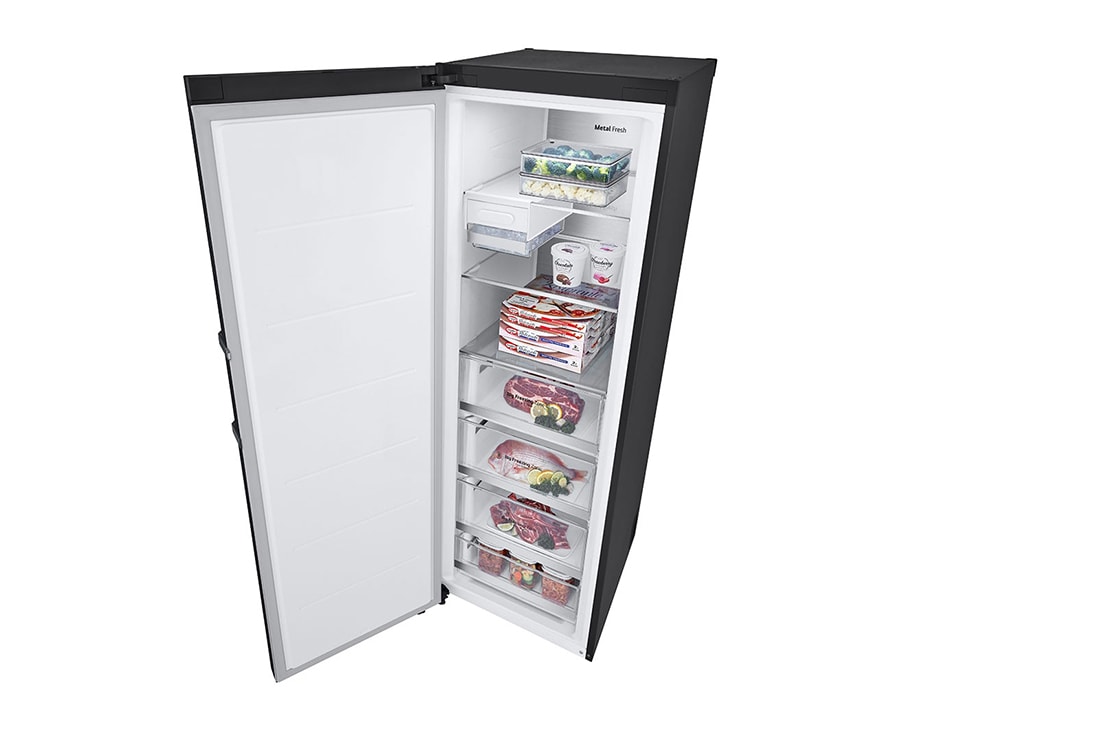 LG Κατάψυξη Ντουλάπας Combo Thor 1860 x 59,5cm , Ανοικτή προοπτική όψη τροφίμων από δεξιά, GFM61MCCSF, thumbnail 7