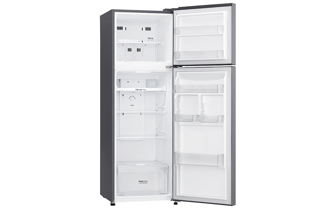 LG Ψυγείο Δίπορτο Total No Frost 166,5 x 55,5 cm, ανοικτή προοπτική κάτοψη με τρόφιμα αποθηκευμένα, GTB362PZCMD, thumbnail 9