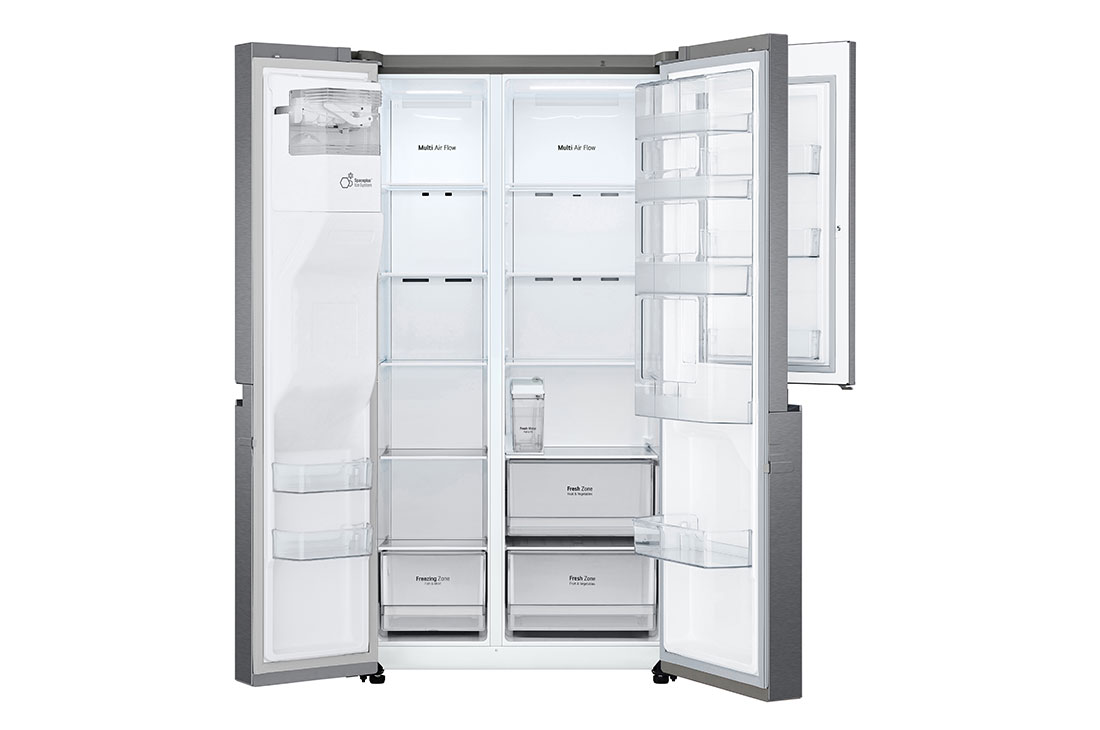 LG Ψυγείο Ντουλάπα Κάθετης Διάταξης (SxS) Total No Frost  με Door-in-Door® 1790 x 91,3 cm , μπροστινή όψη ανοιχτή, GSJV31DSXE, thumbnail 6