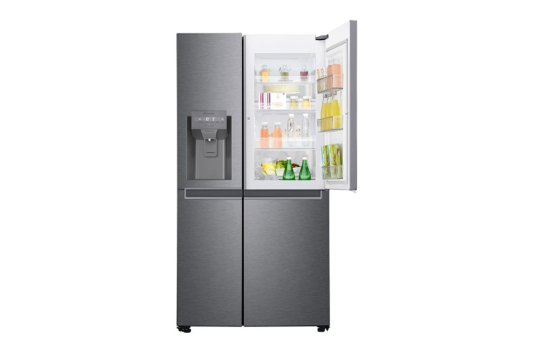 LG Ψυγείο Ντουλάπα Κάθετης Διάταξης (SxS) Total No Frost  με Door-in-Door® 1790 x 91,3 cm , μπροστινή ανοικτή όψη τροφίμων did, GSJV31DSXE, thumbnail 8