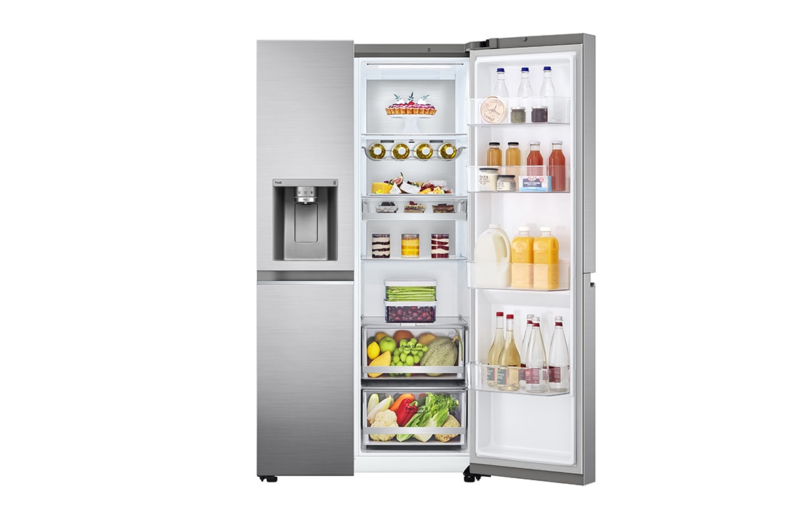 LG Ψυγείο Ντουλάπα Κάθετης Διάταξης (SxS) Total No Frost 1790 x 91,3 cm , όψη βρύσης, GSLV90PZAD, thumbnail 5