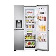 LG Ψυγείο Ντουλάπα Κάθετης Διάταξης (SxS) Total No Frost 1790 x 91,3 cm , όψη βρύσης, GSLV90PZAD, thumbnail 5