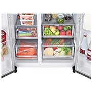 LG Ψυγείο Ντουλάπα Κάθετης Διάταξης (SxS) Total No Frost 1790 x 91,3 cm , όψη i-micom, GSLV90PZAD, thumbnail 6