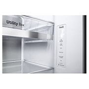 LG Ψυγείο Ντουλάπα Κάθετης Διάταξης (SxS) Total No Frost 1790 x 91,3 cm , front right open food view, GSLV90PZAD, thumbnail 10