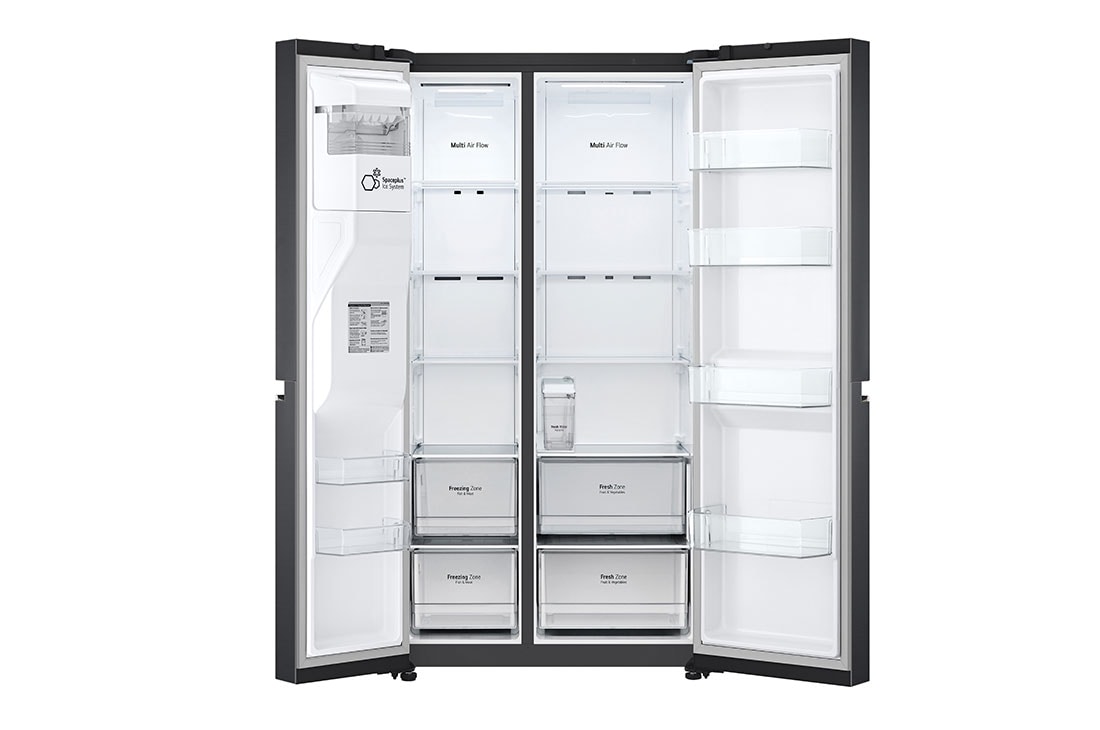 LG Ψυγείο Ντουλάπα Κάθετης Διάταξης (SxS) Total No Frost 179 x 91,3 cm , Front view without food door open, GSLV71MCTD, thumbnail 3