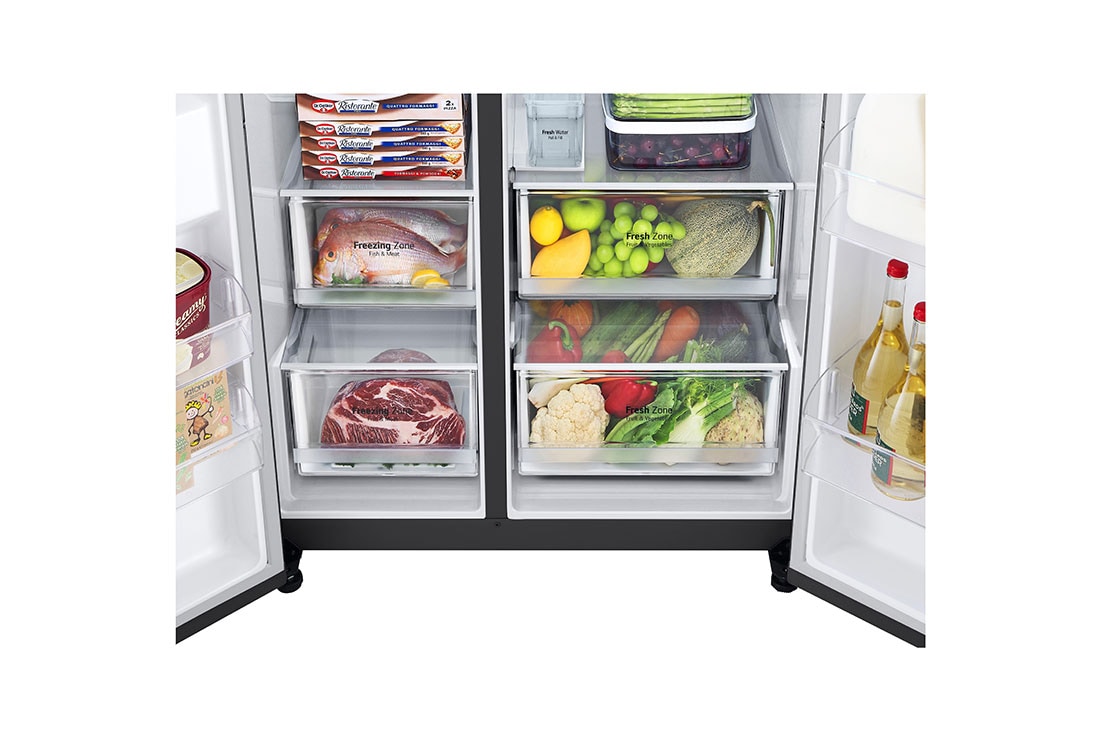 LG Ψυγείο Ντουλάπα Κάθετης Διάταξης (SxS) Total No Frost 179 x 91,3 cm , Rear view, GSLV71MCTD, thumbnail 10