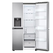LG Ψυγείο Ντουλάπα Κάθετης Διάταξης (SxS) Total No Frost 179 x 91,3 cm,  ανοικτή όψη τροφίμων εμπρός δεξιά, GSLV51PZXE, thumbnail 9