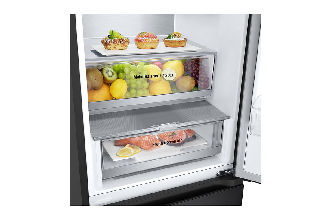 LG Ψυγειοκαταψύκτης Total No Frost 203 x 59,5 cm , Drawer with food, GBV5240CEP, thumbnail 5