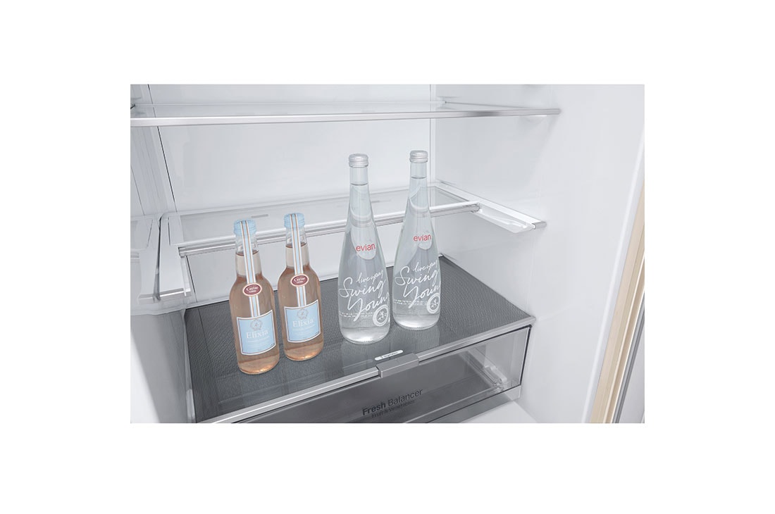 LG Ψυγειοκαταψύκτης Total No Frost 185 x 70,5 cm, bottle rack, GBB567SECMN, thumbnail 5