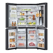 LG Ψυγείο Ντουλάπα Οριζόντιας Διάταξης (Multi Door) Total No Frost με InstaView™ 179 x 91,4 cm , FRONT-VIEW-DOOR-OPEN-WITH-FOOD , GMG960EVEE, thumbnail 4