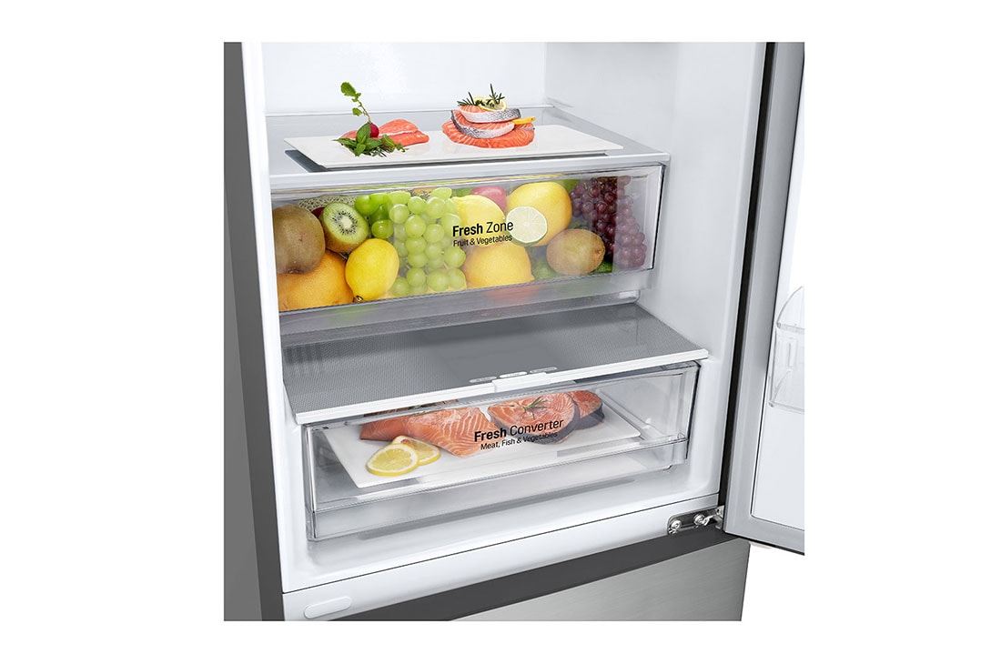 LG Ψυγειοκαταψύκτης Total No Frost 203 x 59,5 cm , drawer food, GBP52PYNBN, thumbnail 6