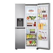 LG Ψυγείο Ντουλάπα Κάθετης Διάταξης (SxS) Total No Frost με Door in Door 179 x 91,3 cm , FrontRightOpen_Food, GSJV71PZTE, thumbnail 11