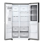 LG Ψυγείο Ντουλάπα Κάθετης Διάταξής ( SxS) Total No Frost με Instaview™ 179 x 91,3 cm, FRONT VIEW BOTTOM DOOR OPEN , GSGV80PYLL, thumbnail 6