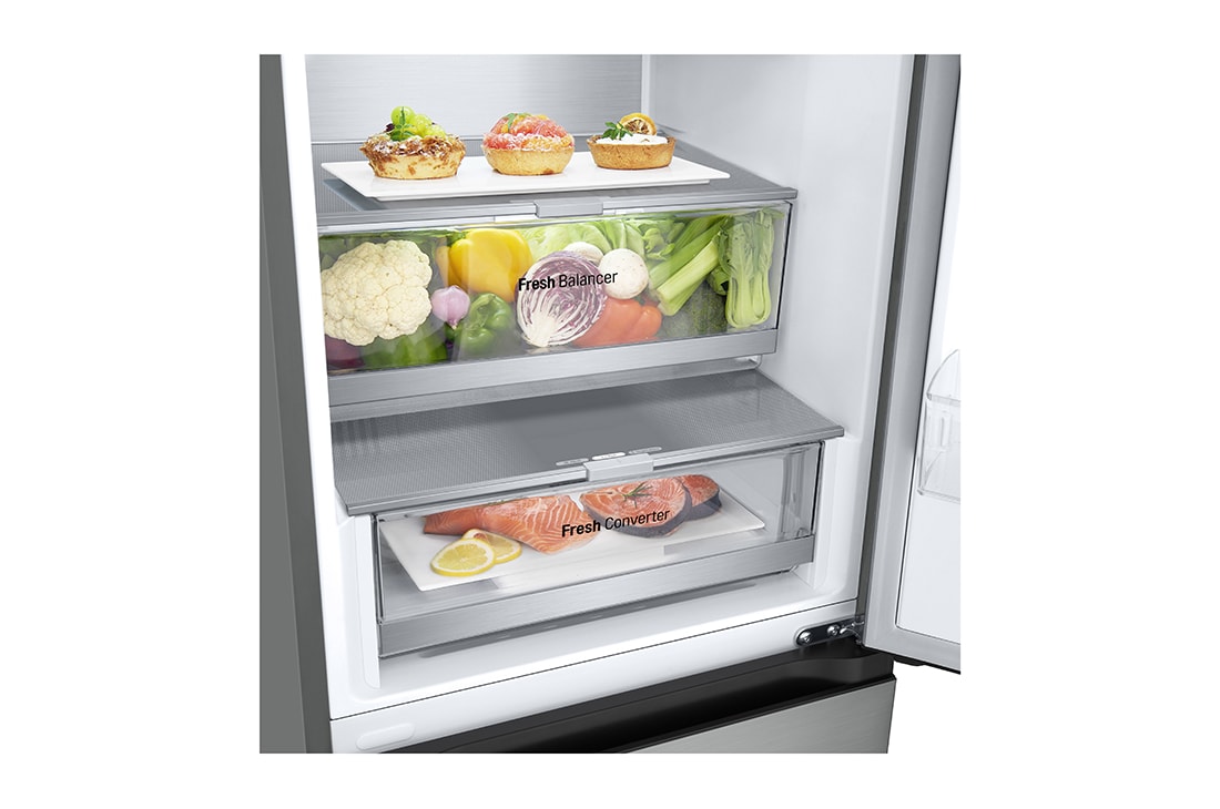 LG Ψυγειοκαταψύκτης Total No Frost 203 x 59,5 cm , drawer with food, GBV7270CPY, thumbnail 7