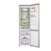 LG Ψυγειοκαταψύκτης Total No Frost 203 x 59,5 cm , front door open with food, GBV7270CPY, thumbnail 3