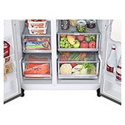 LG Ψυγείο Ντουλάπα Κάθετης Διάταξης (SxS) Total No Frost με Instaview™ 179 x 91,3 cm , Bottom view, GSVV80PYLL, thumbnail 10