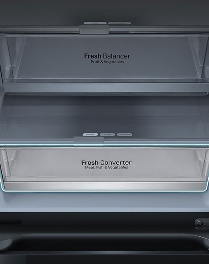 Περιοχή Metal Fresh μέσα στο ψυγείο.