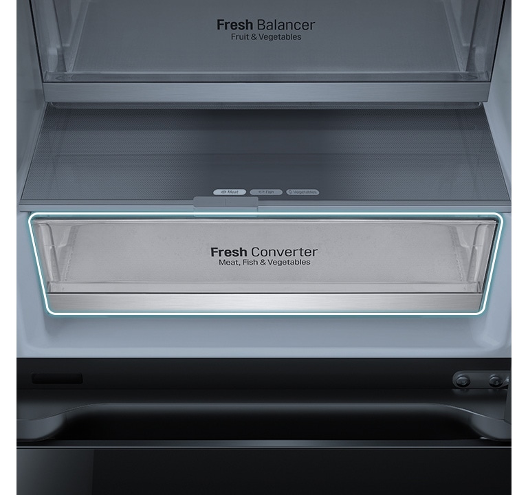 Περιοχή Metal Fresh μέσα στο ψυγείο.