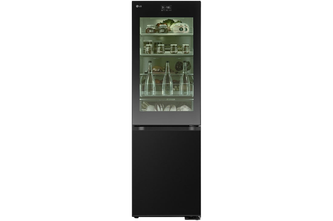 LG Ψυγειοκαταψύκτης Total No Frost  με Instaview™ 186 x 59,5 cm , front view, GBG7190CEV