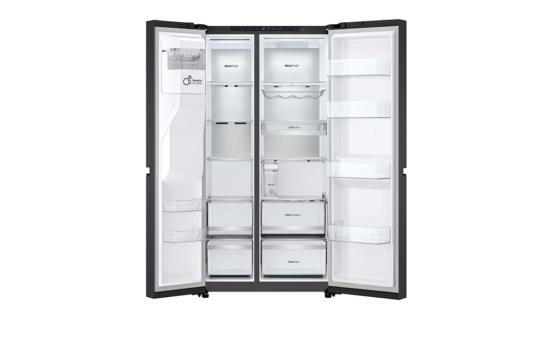 LG Ψυγείο Ντουλάπα Κάθετης Διάταξης (SxS)  Total No Frost  179 x 92,5 cm , instaview φως σβηστό, GSLE91EVAC, thumbnail 3