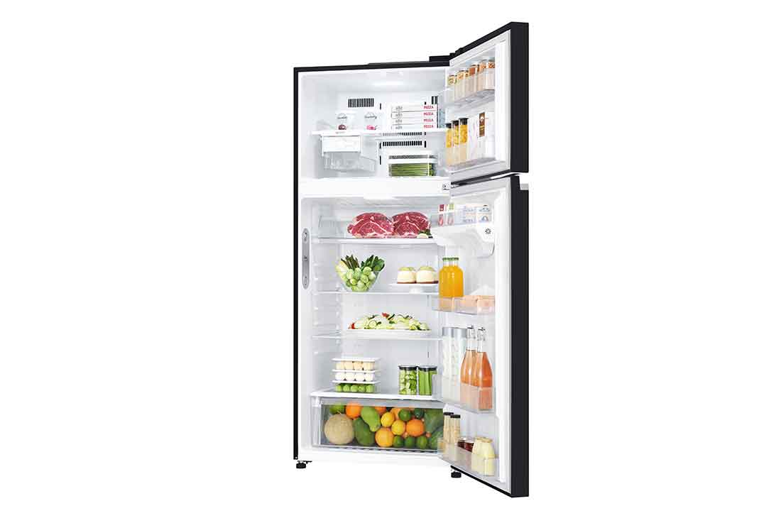 LG Ψυγείο Δίπορτο Total No Frost 180 x 78 cm, Door open view with Food, GTB744BMBED, thumbnail 12